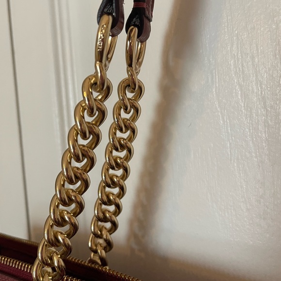 Coach leather rose shoulder bag - Picture 2 of 9